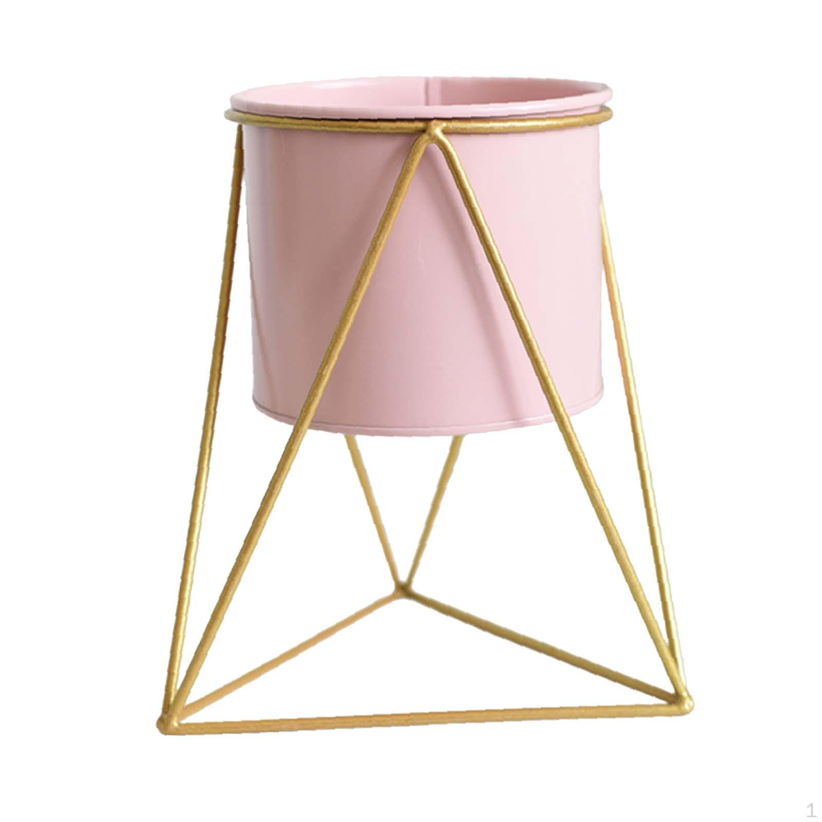 

Iron Plant Stand Metal Flower Pot Basket Bucket with for Living Room Small