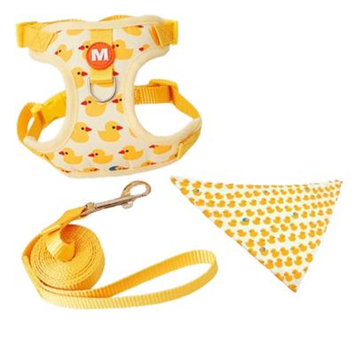 Dog Duck Harness Leash Scarf Chest Strap Set Lead Leash Yellow Yellow