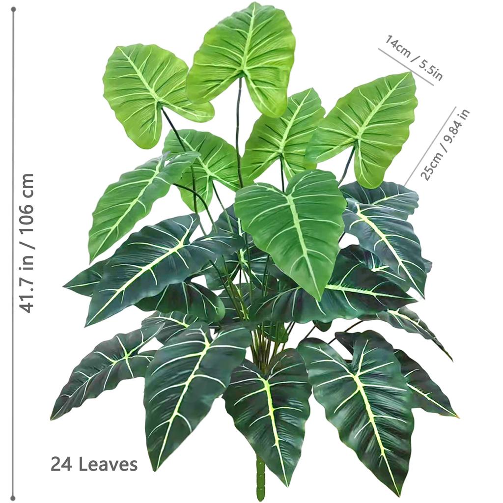 For 60-107cm Artificial Flowers Calla Lily Horseshoe Leaf Turtle Leaf Bobcat Leaf Fake Plant Ornamental Holiday Home Decoration