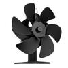 Fireplace Fan Stove Fan 6 Blades Heat Powered Quiet Fan Powerless Fan for Improved Heat Distribution and Overheat Protection