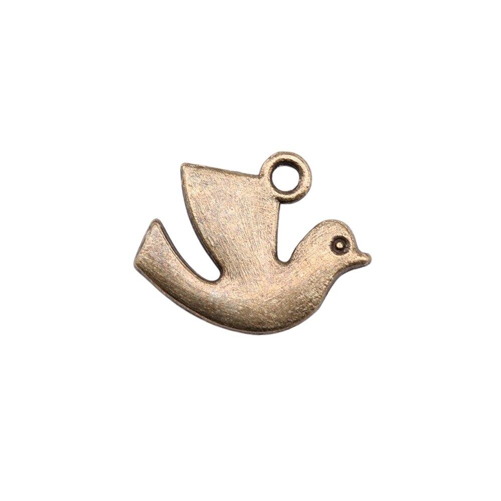 

20шт Мир Голубь Амулеты Аксессуары для ювелирных изделий Античная бронза Цвет 12X16mm