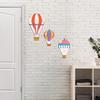 3 Pcs Hot Air Balloon Wall Decor Boho Wooden Nursery Wall Art for Living Room Bedroom Hallway Baby Shower Home Decor