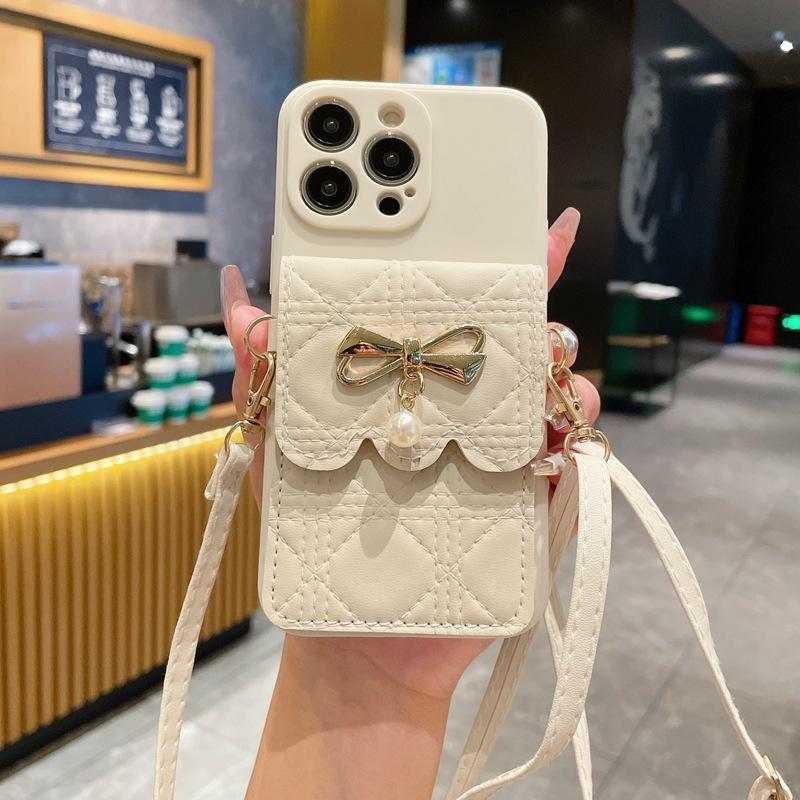 Applicable To Apple 17 Mobile Phone Case, European and American Trendy Brand iPhone16 Fashion 15promax Messenger Change Card Bag