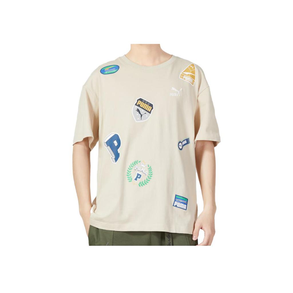 New PUMA T Shirt Unisex Light Khaki 623248-88