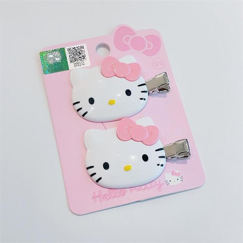 Kawaii Sanrio Kätzchen Haarspange Cartoon Kt Katze Haarspange Seitenpony Clips Für Mädchen Süße Kopfbedeckung Haarschmuck