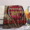 1PC Custom Name Arsenal Patterned Flannel Blanket Suitable For All Seasons for Home Decor Warmth and Comfort Gifts Holiday Present