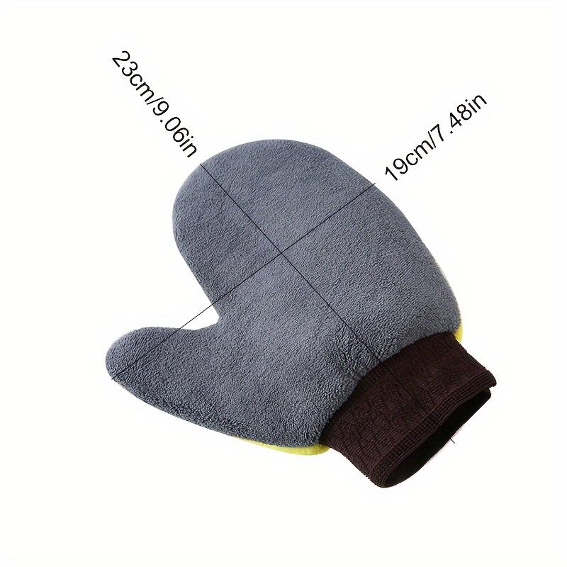 Double-Sided Microfiber Car Wash Glove High Absorption Ultra Soft Non-Scratch for Vehicle Cleaning Tools All Season Use