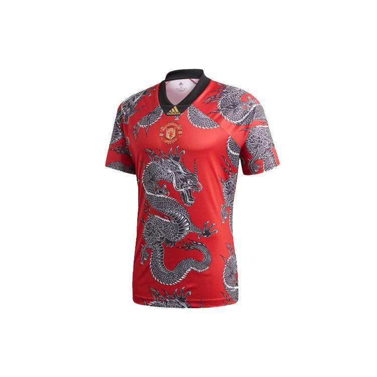 

Adidas Cny Series Manchester United Commemorative Dragon Robe Short Sleeve T-Shirt Men Tops Red FU1323 XL