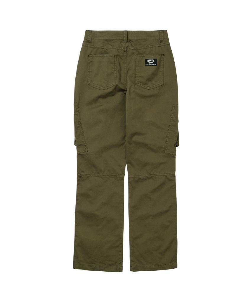 WELLBEING EXPRESS Washed Cotton Cargo Pants Khaki