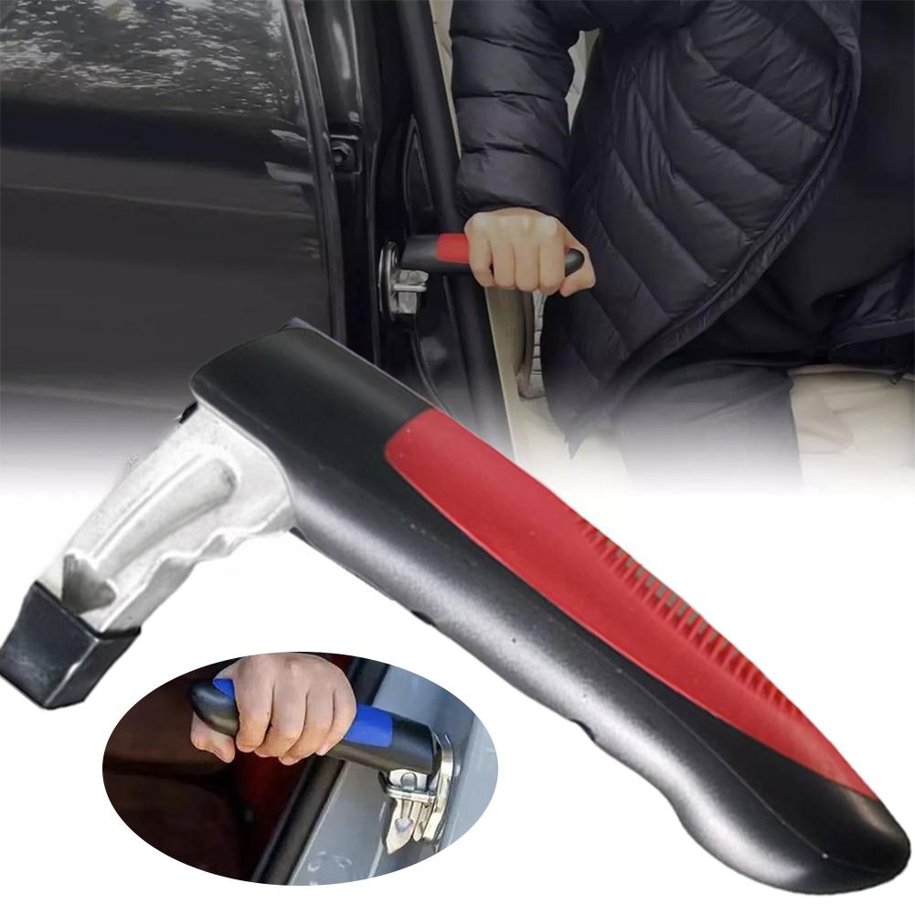 Car Handle Cane Vehicle Door Grab Bar 2 In 1 Non-Slip Window Breaker, Stand Assist Mobility Tool for Elderly Kids Safety