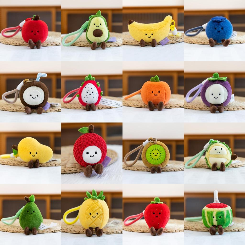 Cuter Coconut Mango Tangerine Fruit Plush Keychain With Soft Pp Cotton For Kids And Gift Enthusiasts