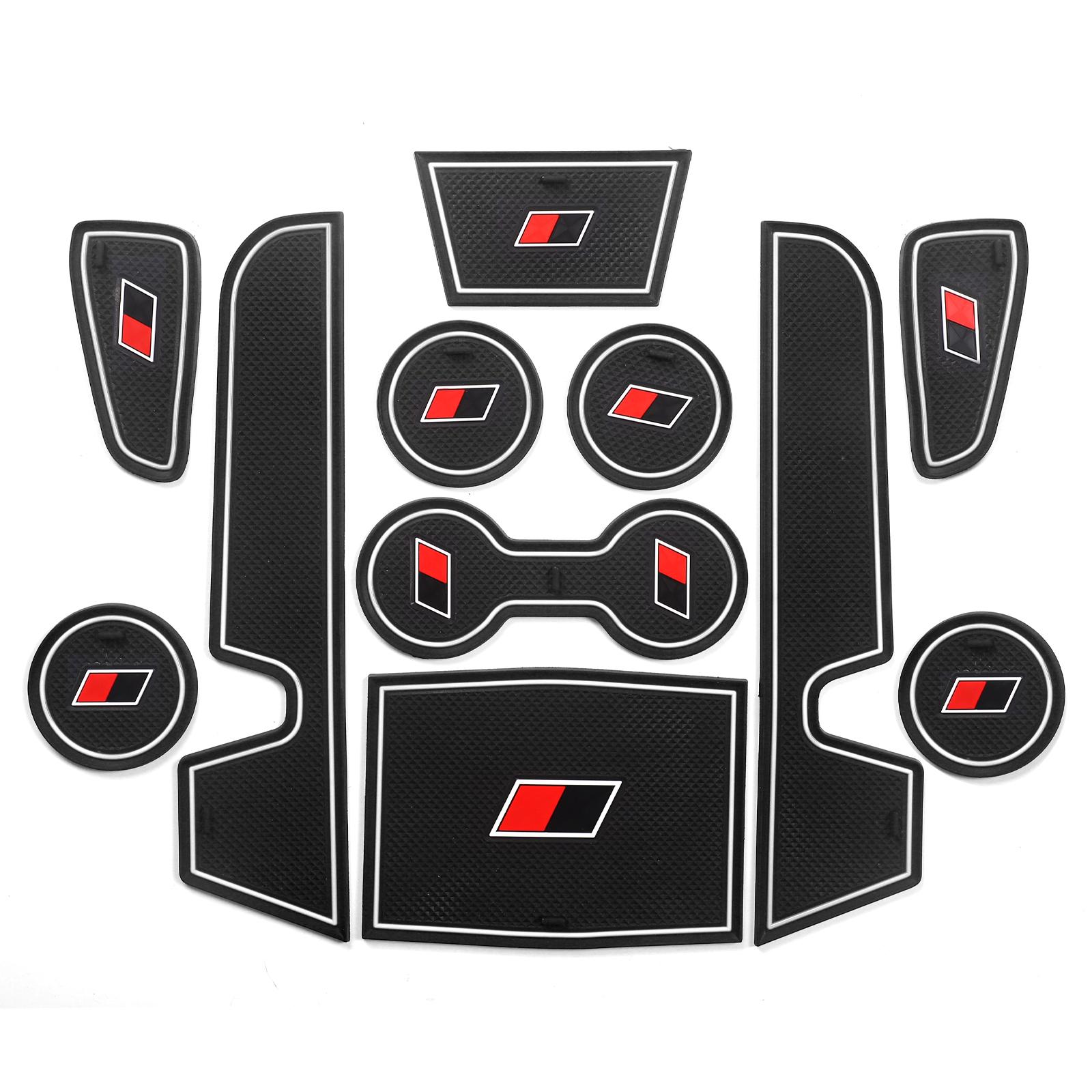 

for Toyota Corolla 2019 - 2025 GR Gate Slot Cup Mat Anti-Slip Door Groove Pad Accessories Non-Slip Mats Coasters 11pcs