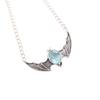 Sky Blue Topaz Gemstone 925 Sterling Silver Jewelry Women Pendant 1" For Gift CP-33-3