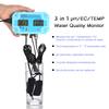 Professionelles 3-in-1 pH-Celsius-ECCelsius-TEMP-Messgerät Wasserdetektor Mehrparameter Digitales LCD -Messgerät Multifunktions-Wasserqualitätsmonitor Multiparame