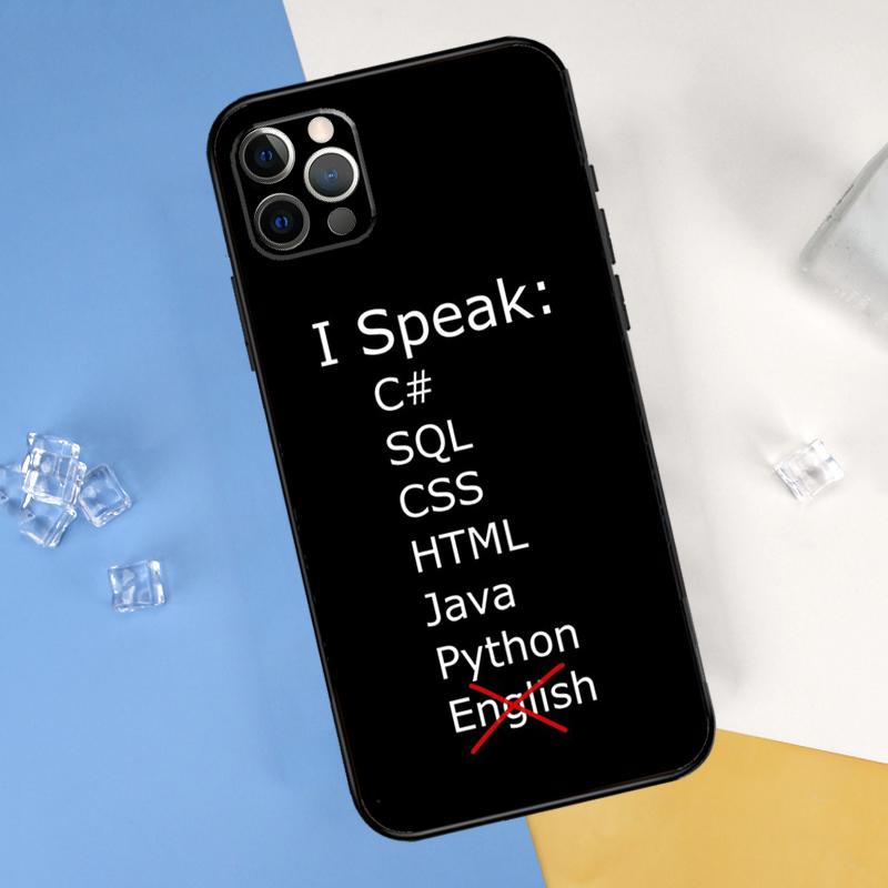 Programming Languages Phone Case For iPhone 16 15 11 12 13 14 Pro Max Mini Cover For iPhone 16 15 X XS Max XR Plus Coque