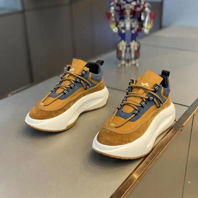 Осенние новые дышащие папины туфли на платформе повседневная обувь 38 верблюд