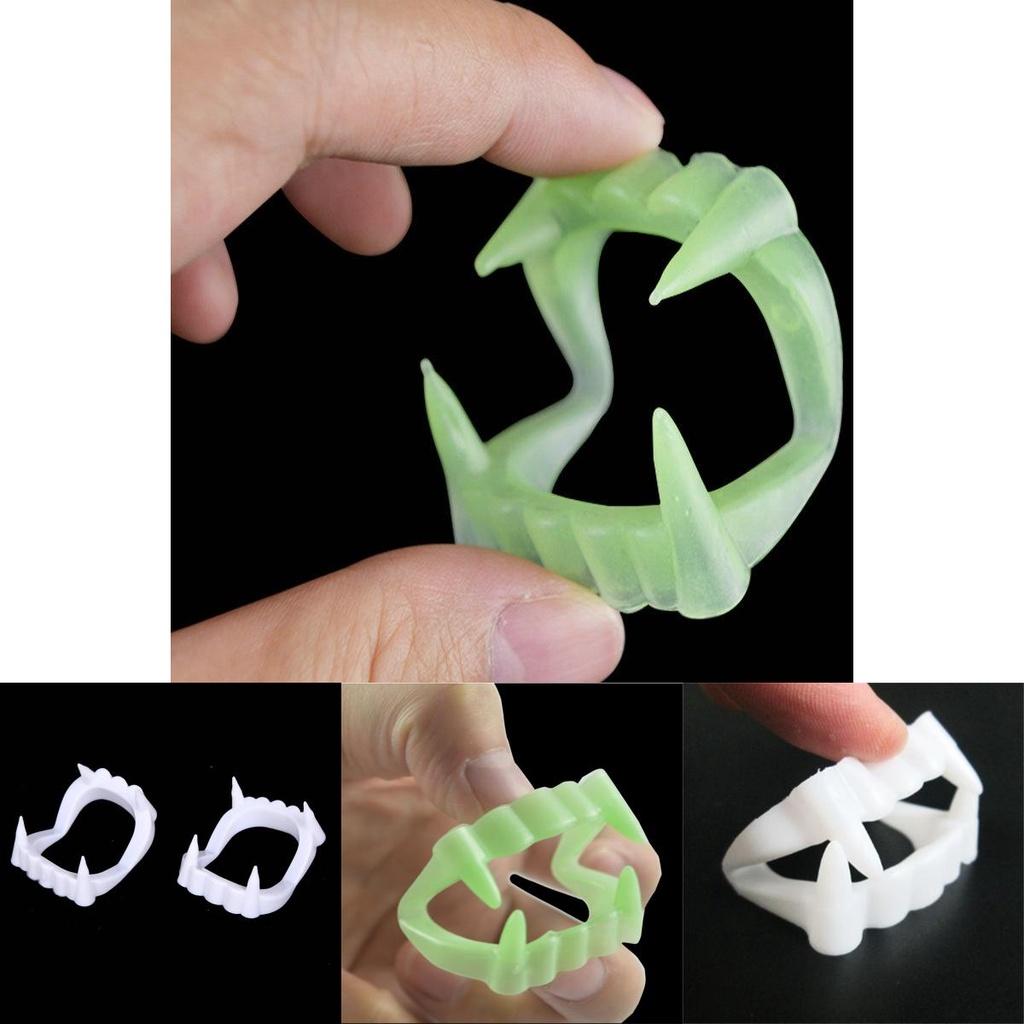 Halloween Party Costume Props Plastic White False Teeth Set Zombie Vampire Fangs Party Decoration Wawazhengfu