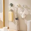Functional Suction Cup Hooks Bathroom Towel Hangers Sturdy No Drill Installation For Wet Area Home Storage