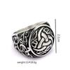 Vintage Solid Stainless Steel Men's Ring Viking Celtic Knot Design Band