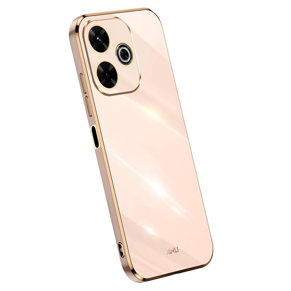 

XINLI For Xiaomi Redmi 13 5G/4G Case TPU Phone Cover with Electroplating Frame Pink