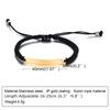 Personalized Braided String Bracelet with Rope ID Bracelet for Women ,Customized Rope Adjustable Charm Bracelets
