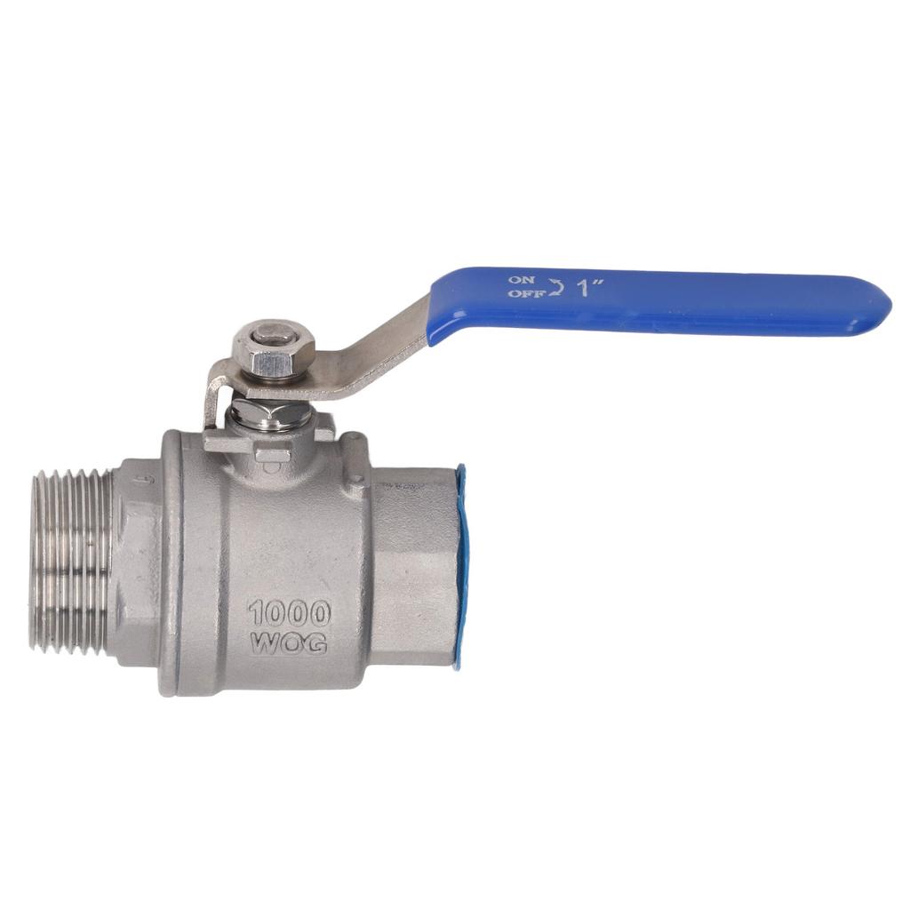 Ball Valve 1in NPT Stainless Steel Straight Ball Valve Fitting Connector for Water Oil
