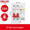 Delixi DZ47sLE Air Switch Circuit Breaker with Leakage Protection (1-4P, Single/Three-Phase, N)