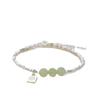 2024 Modern Chinese Hetian Jade & Silver 'Fu' Charm Bracelet for Women - Luxe, High-End Design with Jade Beads