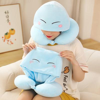 25*35CM Cartoon Genshin Impact Plush Neck Pillow Lovely Stuffed Soft Slime Game Rest Cushion Kids Adult Birthday Gifts