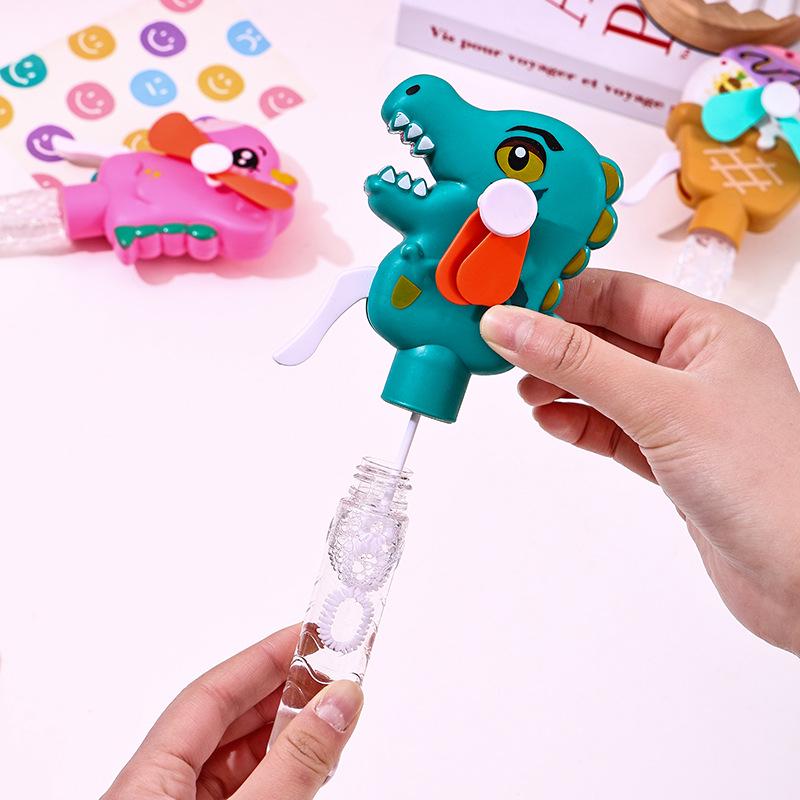 Cute Donut Hand Crank Bubble Fan - Children's Summer Toy