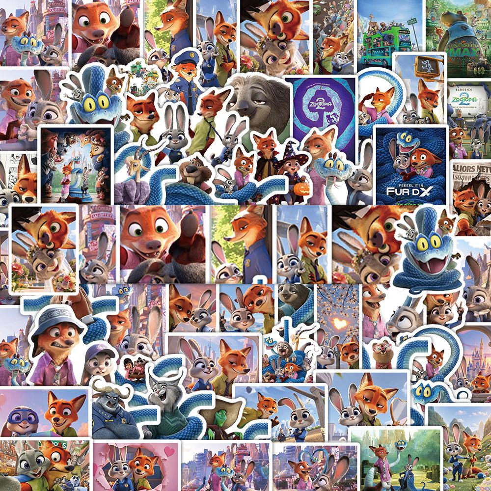10/30/65pcs Movie Zootopia 2 Cartoon Graffiti Stickers Cute Judy Nick Decals DIY Notebook Laptop Bike Funny Anime Sticker