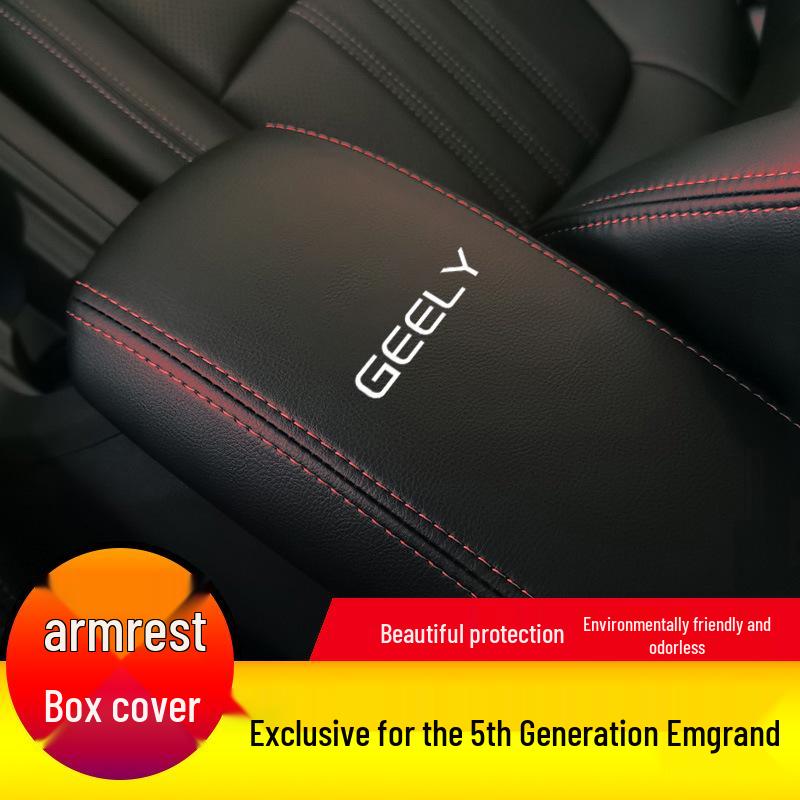 Emgrand Leather Armrest Pad Cover for Handrest Storage Modification