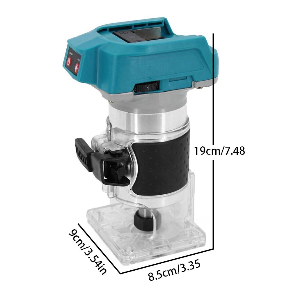 Mamidw Brushless Cordless Router Trimmer Milling Engraving Machine for Makita 18V Battery Woodworking DIY Tool