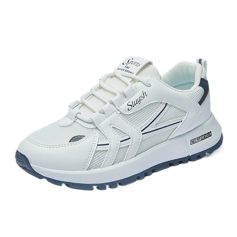 Ins Korean Version of Forrest Gump Shoes for Women's 2025 Autumn Breathable New Student Running Sports and Leisure White Shoes A099-2