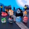 Cute Halloween Monster Crystal Ball Ornament Resin Home Desktop Mini Miniature Figurines Miniature Landscape Home Decoration