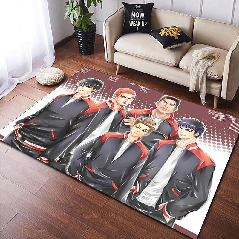 Slam Dunk Digital Painting Carpet for Living Room Large Area Rug Black Soft Carpet Home Decoration Mats Boho Rugs Picnic
