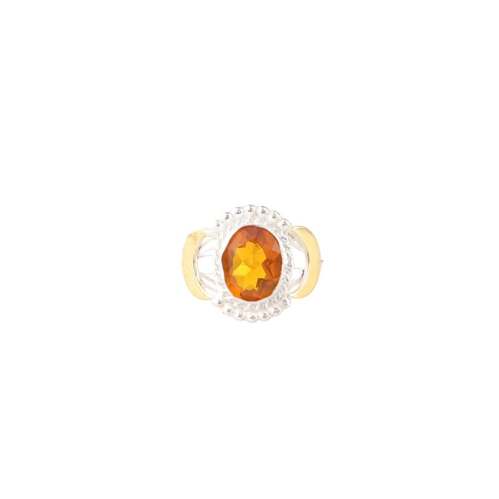 Natural Citrine Gemstone 925 Sterling Silver Jewelry Handmade Ring Wedding Gift RR-61-13