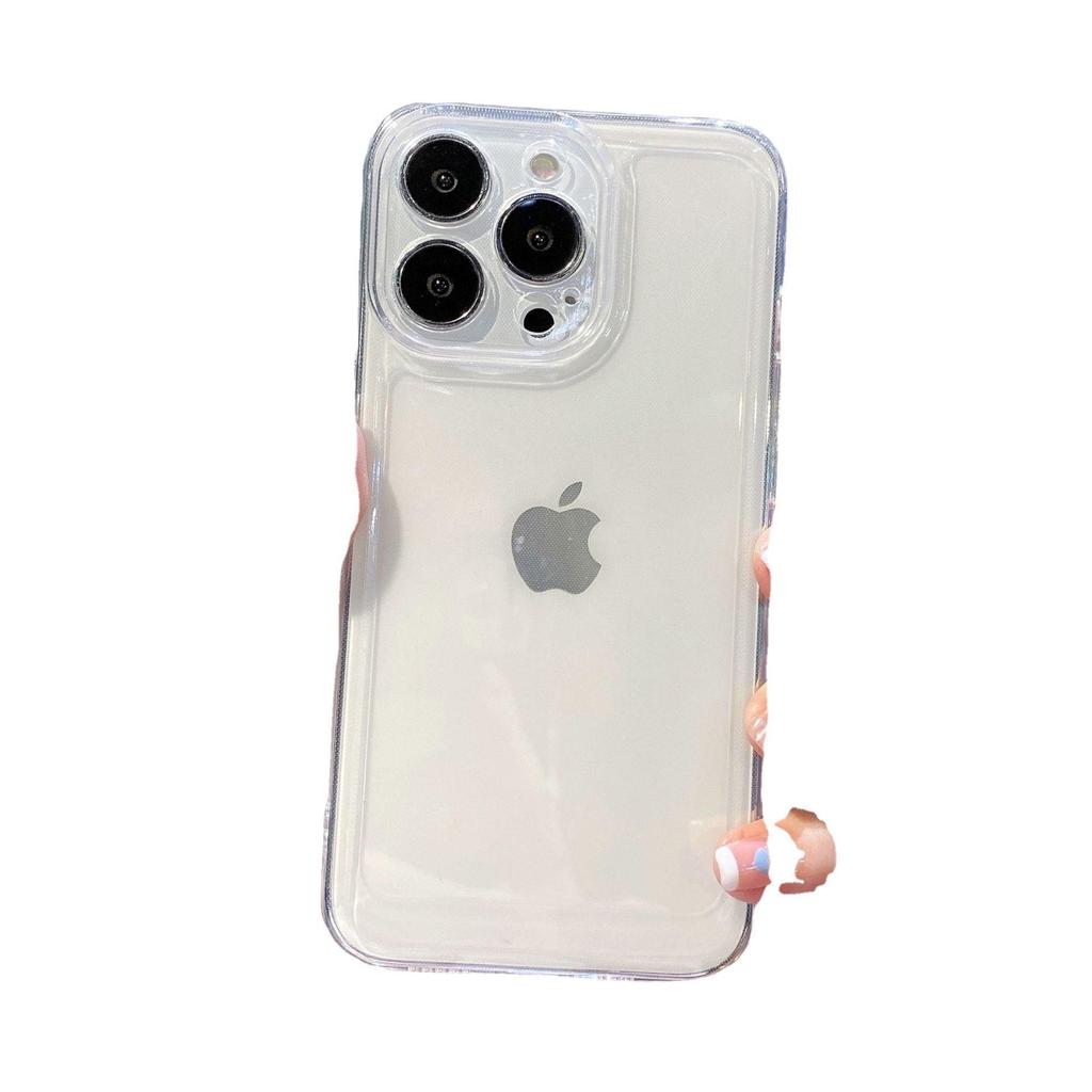 Apple 13 Pro Space Transparent Case: iPhone 17 Anti-Fall, Full Coverage, Precise Hole, Straight Edge Protective Case.