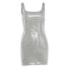2026 European and American summer new sexy temperament wind off-the-shoulder thin shoulder straps slim and thin design dress women