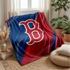 Boston Red Sox Flannel Fleece Blanket Cozy Warm Throw Blanket For Couch Bed Travel All Season Use