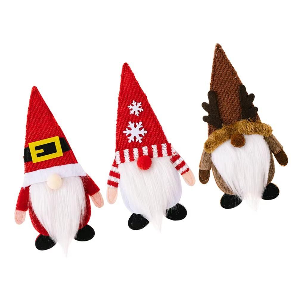 Cartoon Santa Claus Silverware Holder Cute Xmas Tableware Storage Bag  Holiday Dinner
