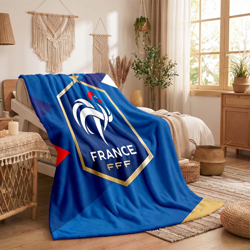 France national football team Print Flannel Blanket Soft Warm Sofa Bed Throw Blanket For Home Office Bedroom