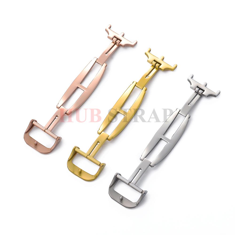 18mm Stainless Steel Clasp Fit for Jaeger-LeCoultre Watch for Nylon Silicone Strap Repalcement Watchband Clasp Watch Accessories