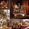 Holiday Tabletop Decorations 2D Flat Wooden Christmas Sign, Reading Gnome Nutcracker Snowman Santa Claus Ornaments Gingerbread Man Figurine,