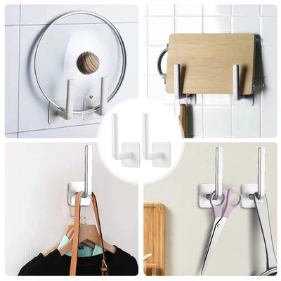Gancho Forte Multiuso Plástico Suportes para Bonés de Beisebol Cabides de Chapéu em Forma de L Adesivo Forte Porta-Chapéus Organizadores