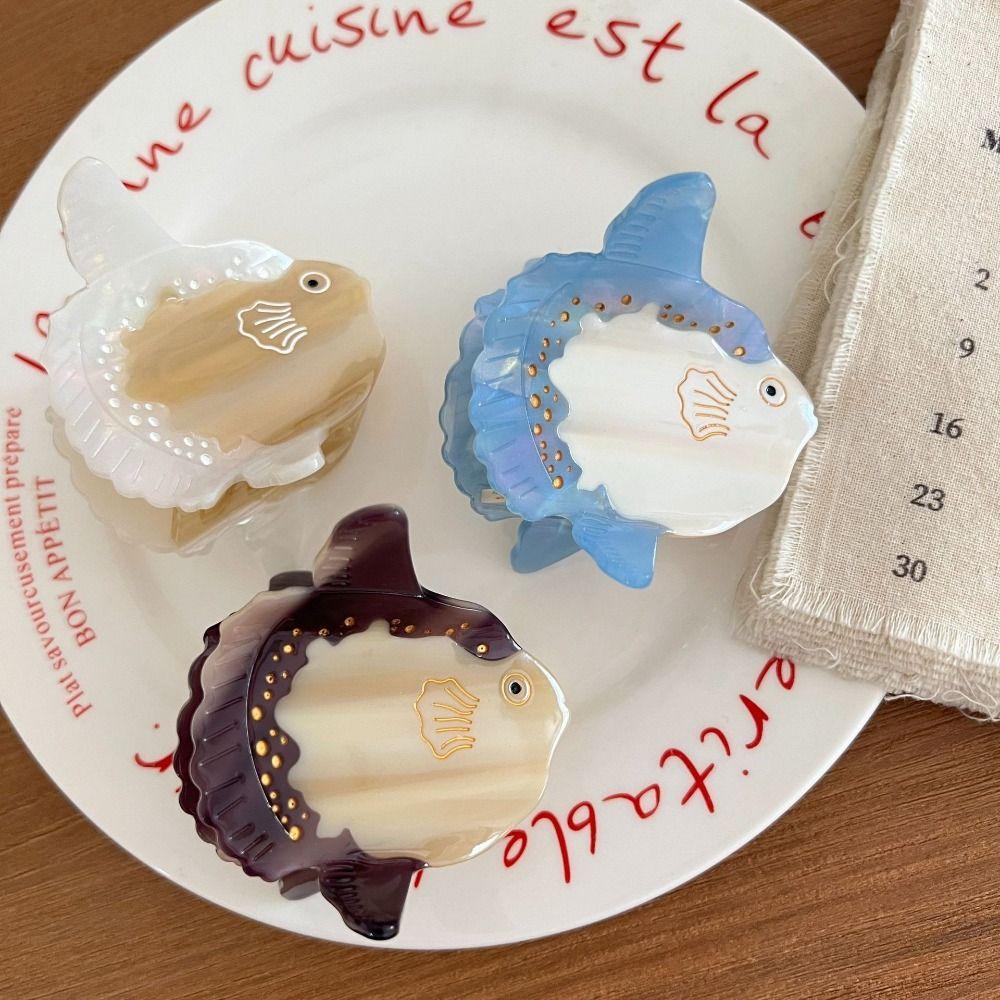 Sea Lion Seal Acetate Hair Clip Lovely Creative Hair Claw Fashion Ocean Animal Shark Clip Female