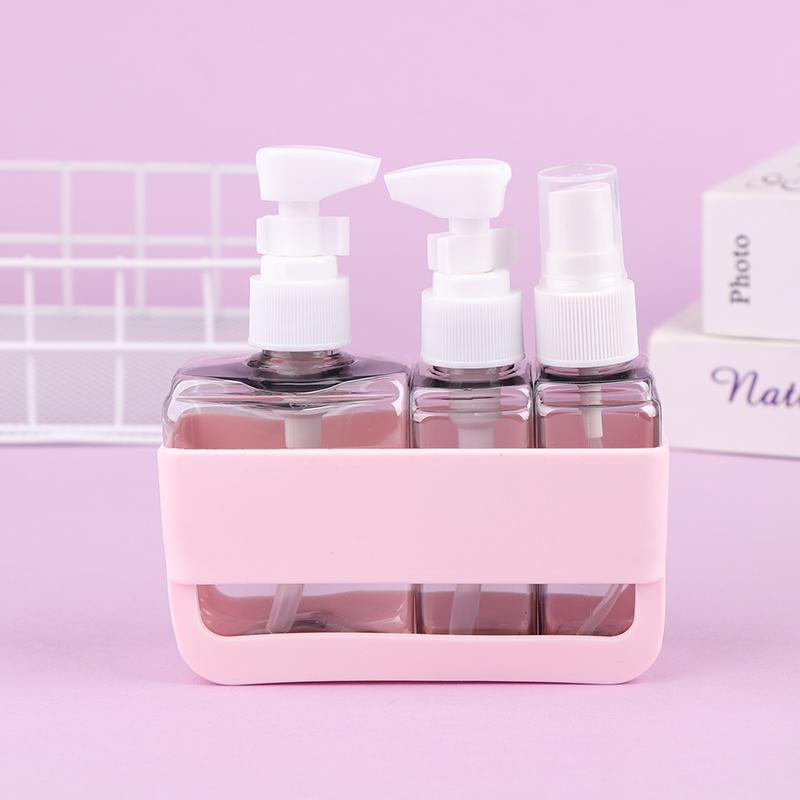 Ensemble de Bouteilles de Voyage 2/3/4-en-1 Combinaison Shampooing Gel Douche Savon pour les Mains Lotion Flacon Vide Fractionné Kit de Voyage Accessoires