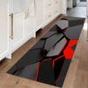 Modern Geometric Runner Rug Cracked Design Carpet Soft Non-Slip Hallway Mat for Living Room Bedroom Kitchen Entryway