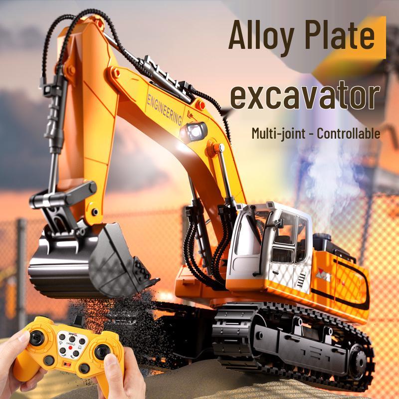 Large Remote Control Alloy Excavator Toy for Kids