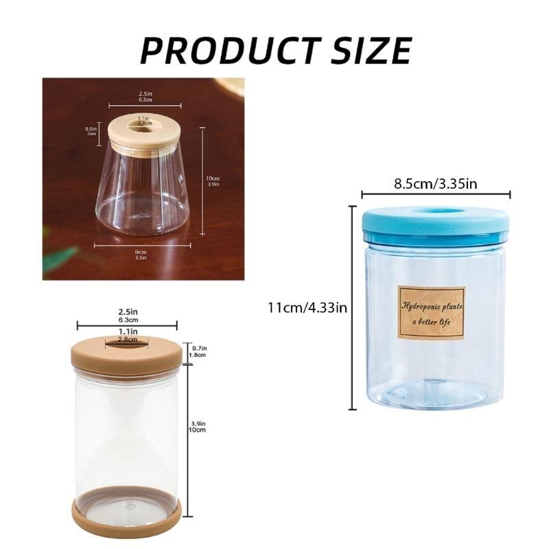 Low Maintenance Hydroponic Planter Tabletop Vase with Breathable Materials for Succulents Bonsais Busy Plant Enthusiasts